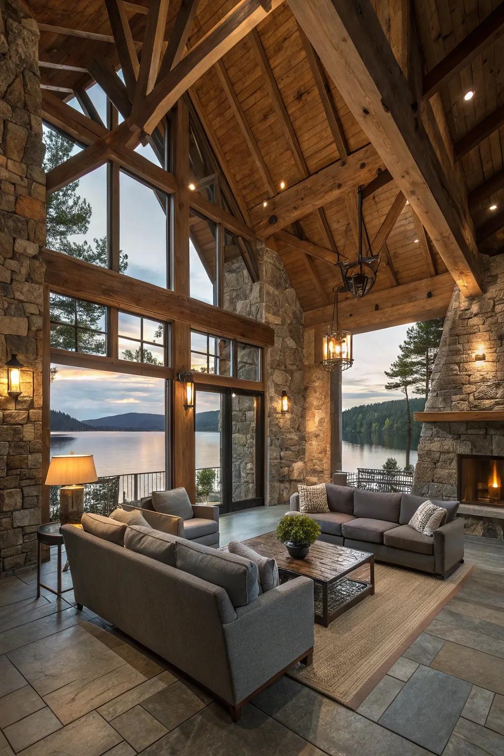 A balanced integration of countryside and contemporary aesthetics.