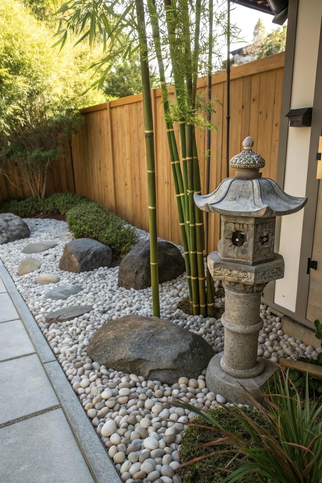 A Zen corner garden encourages peace and harmony in your space.
