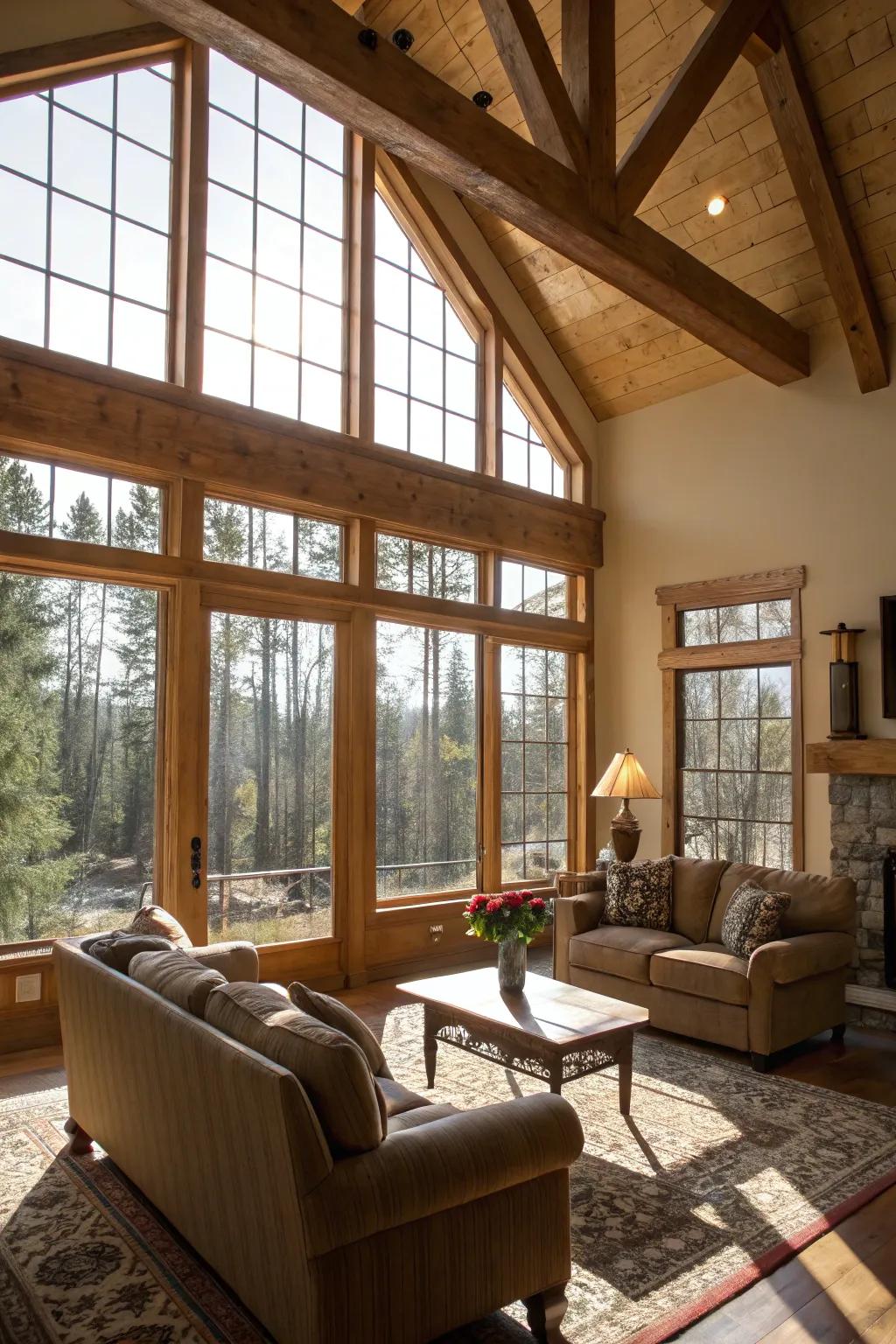 Structural nuances that elevate the aesthetic of large windows.
