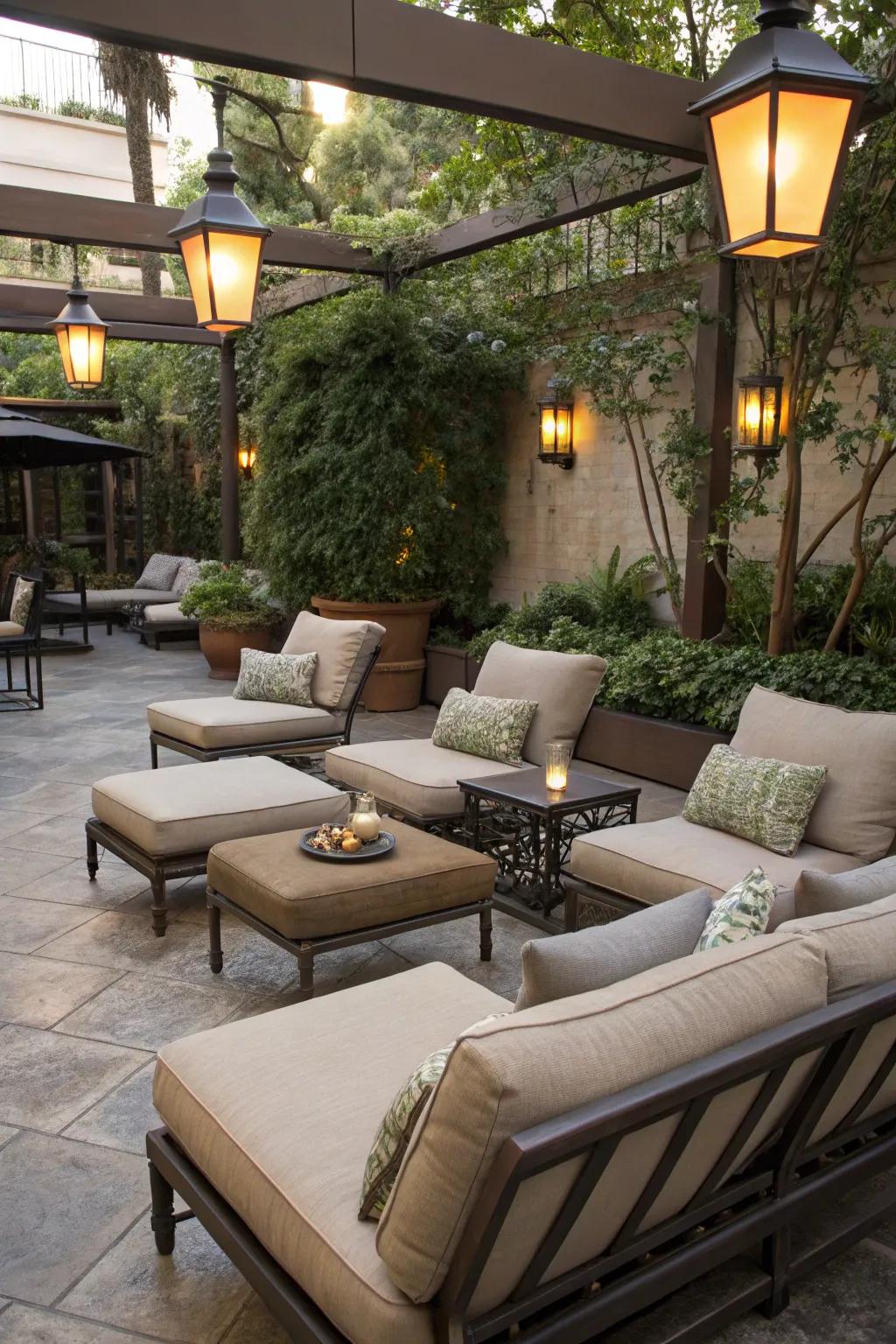 Comfortable seating creates a spot for relaxation.