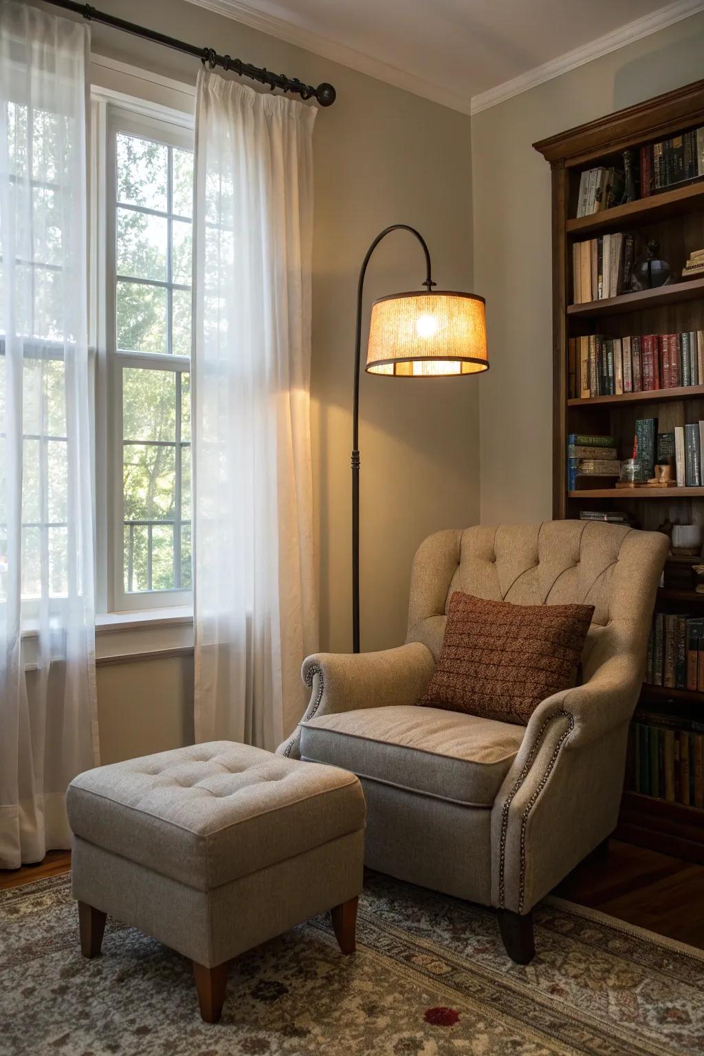 Freestanding lamps are both stylish and easy to move.