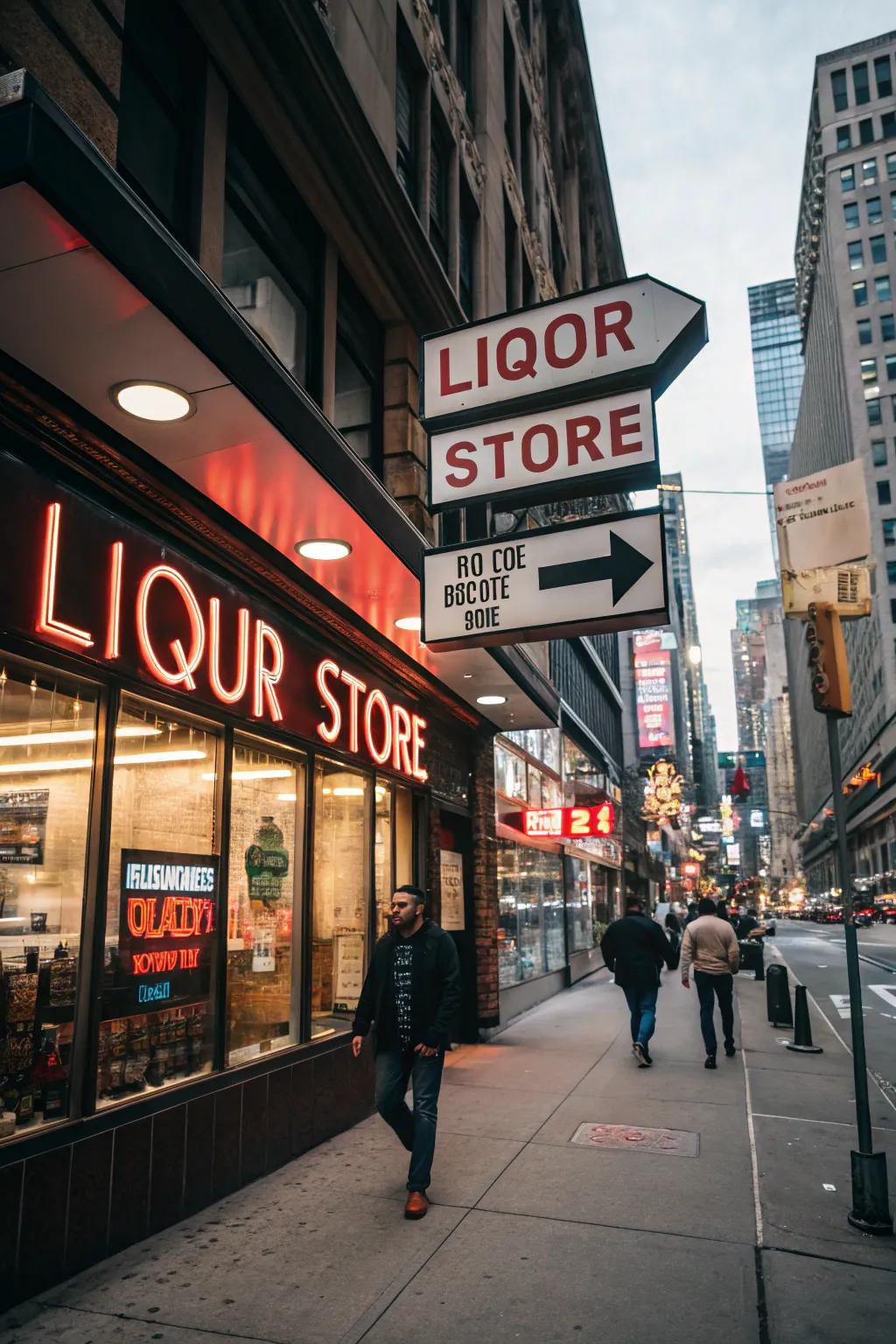 Directional boards ensure a smooth shopping experience.