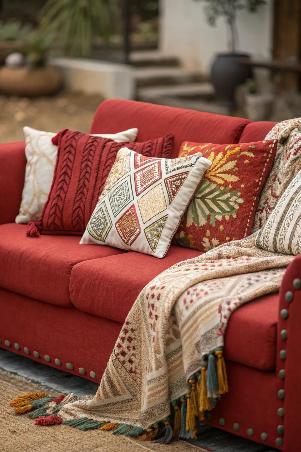 Cushions and throws can instantly raise the aesthetic and sensation of your settee.