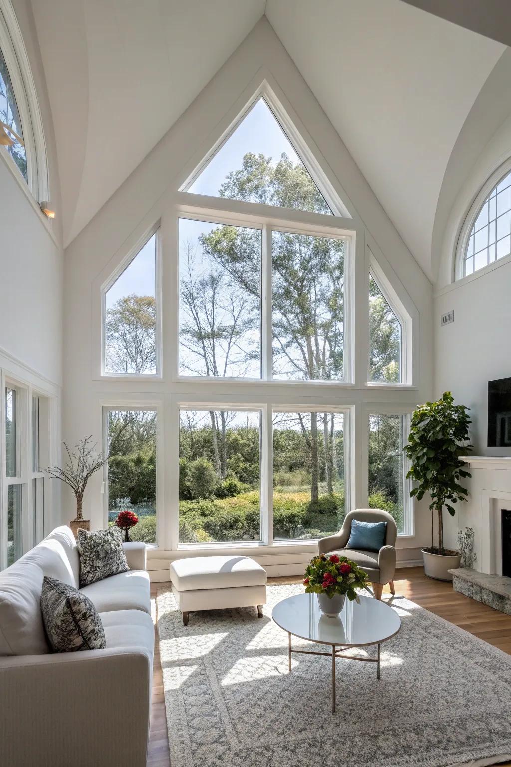 Make a statement with windows in striking architectural designs.