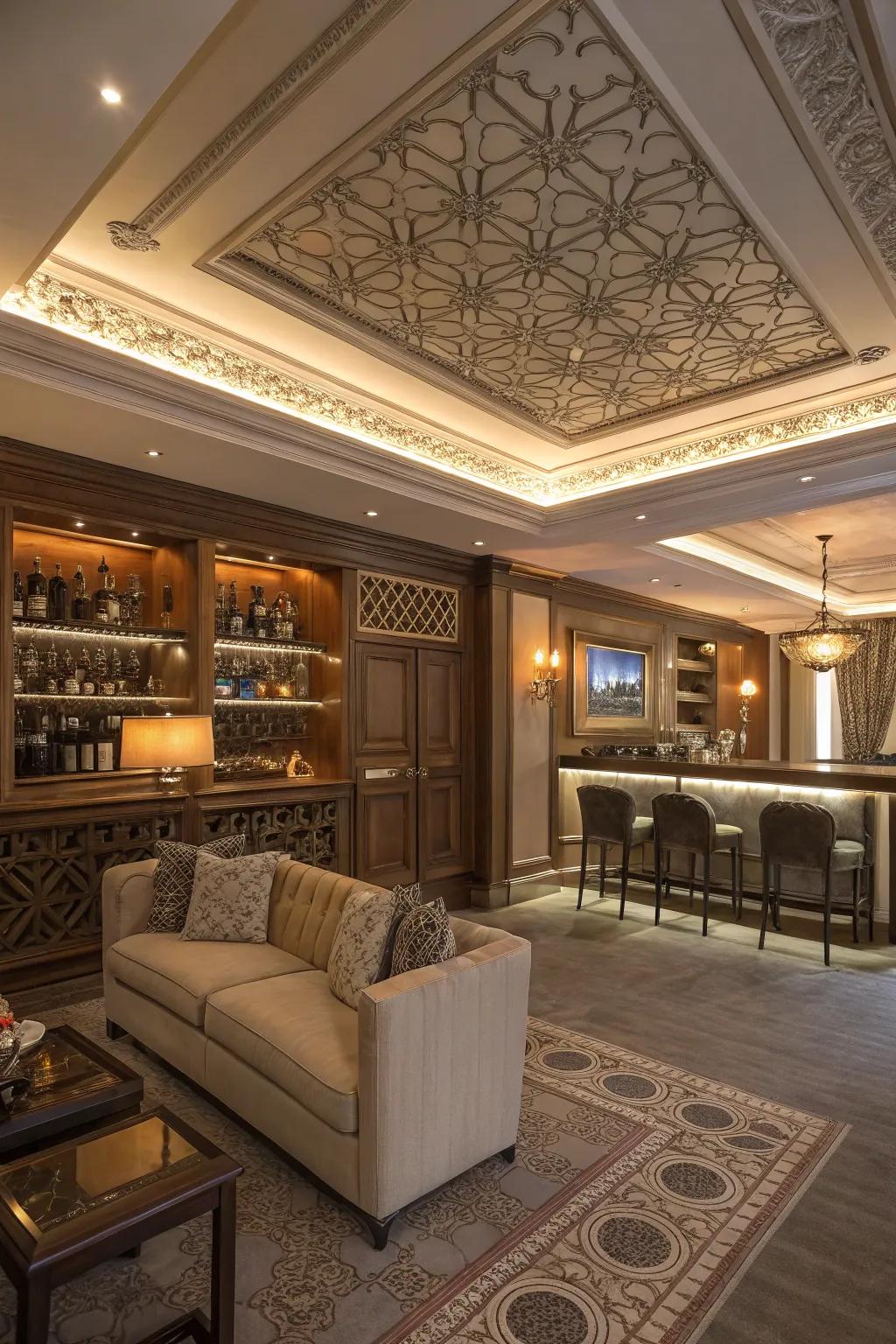 Understated details enhance the overall sophistication of a living room.