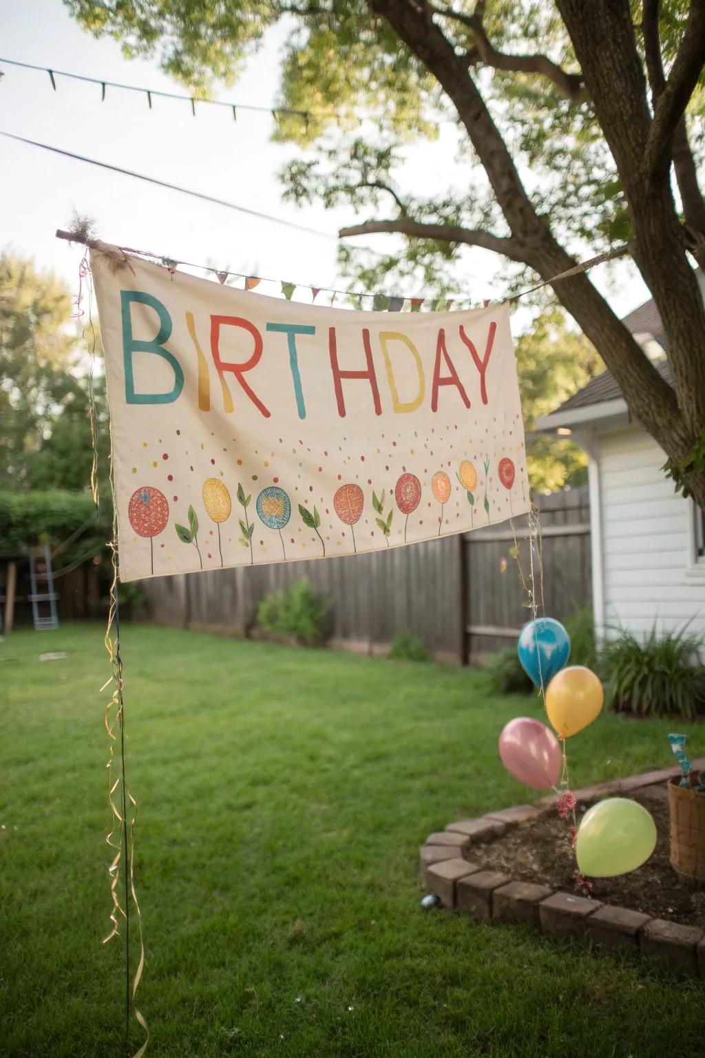 Customized banners bring a personal touch to the celebration.