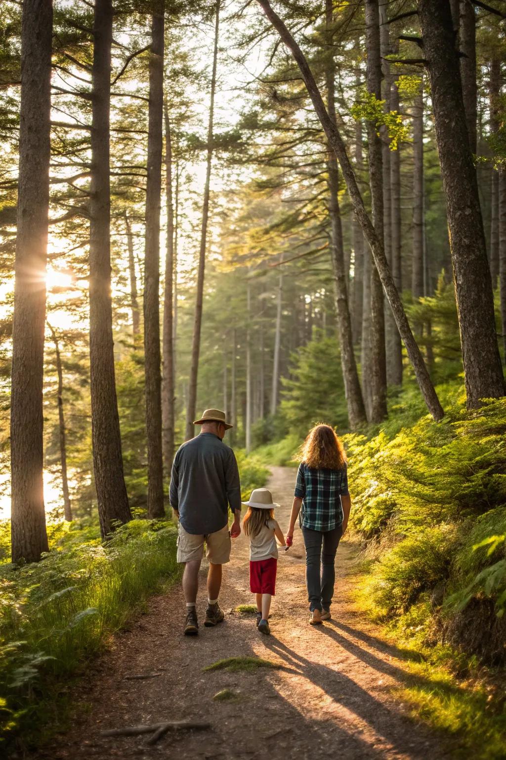 A family plunges into a Maine trail.