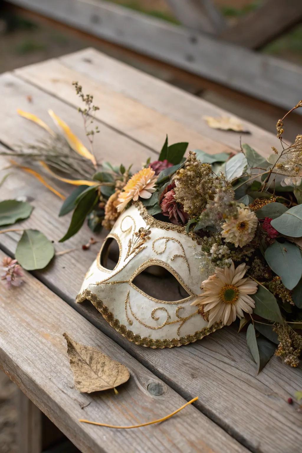 Natural elements provide a serene and innate appeal to masks.
