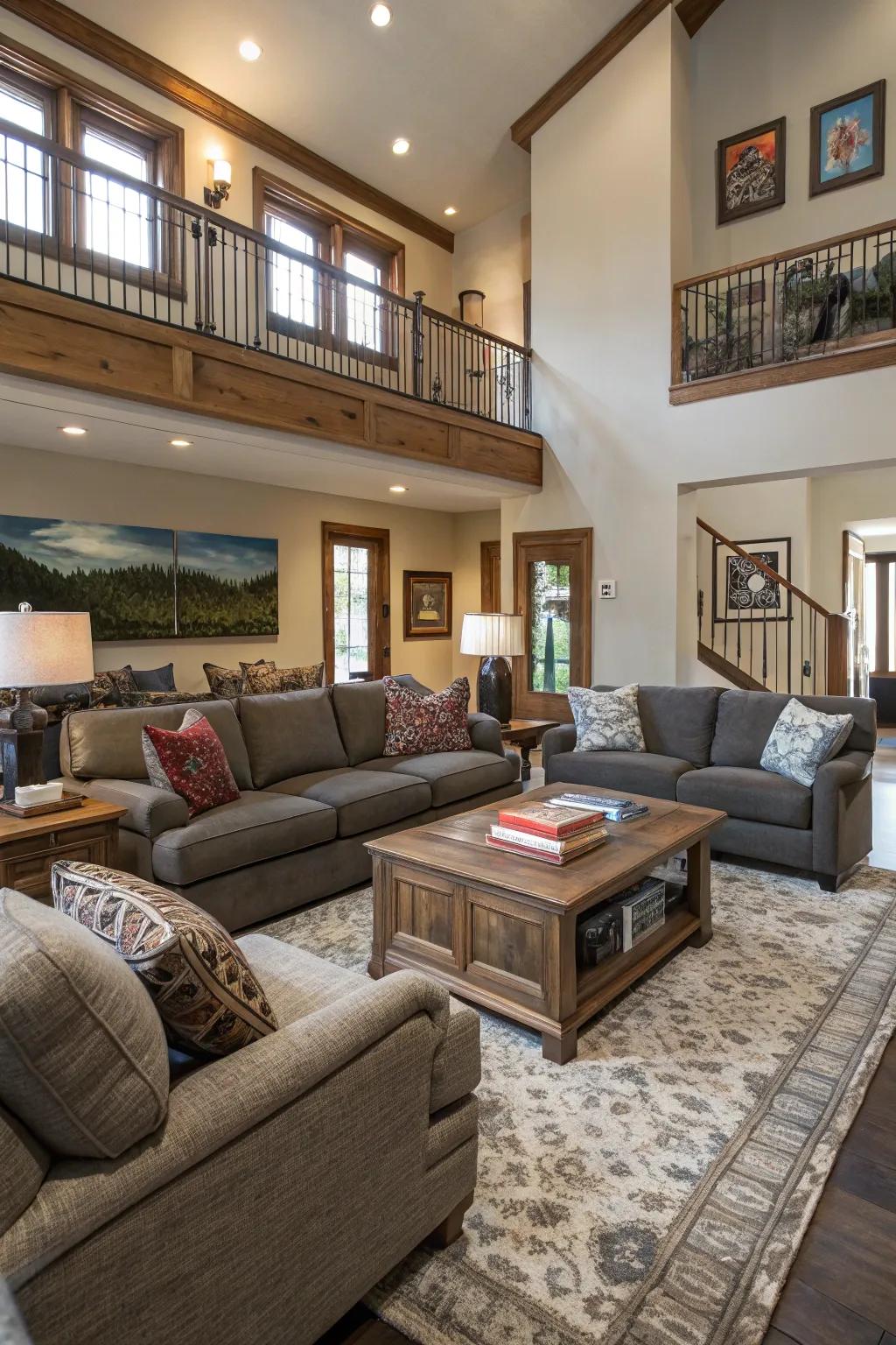 An open arrangement enhances comfort and accessibility.