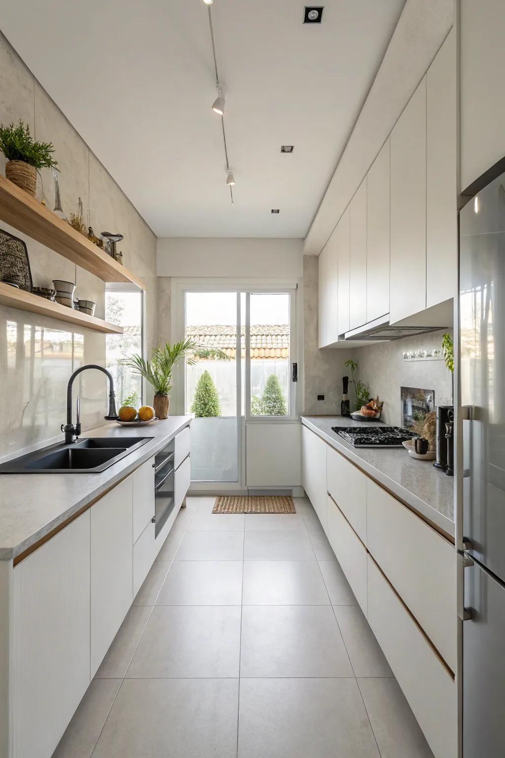A minimalist kitchen with thoughtfully selected decor accentuating its simplicity.