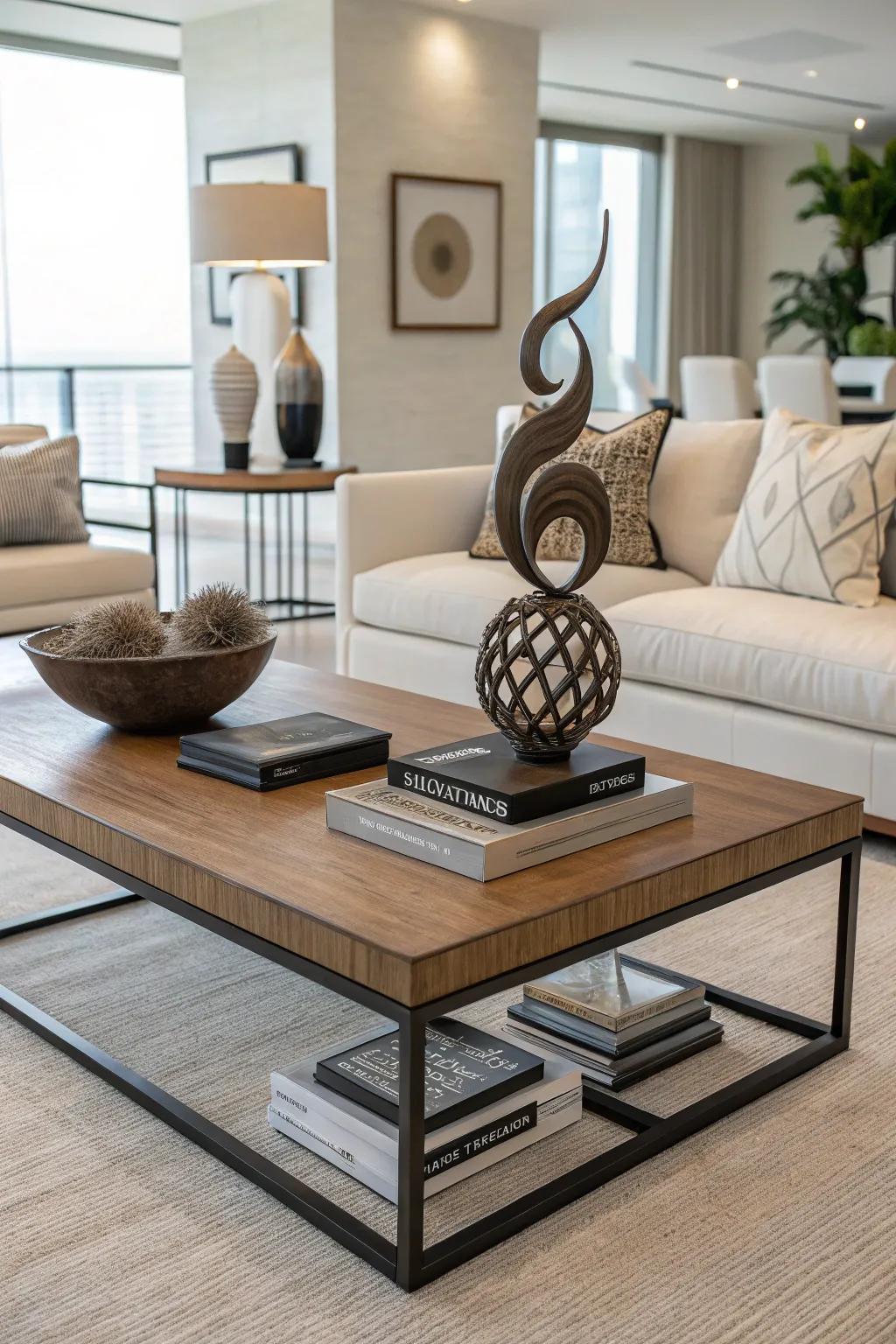 A statue introduces artistic flair and sophistication to your table.
