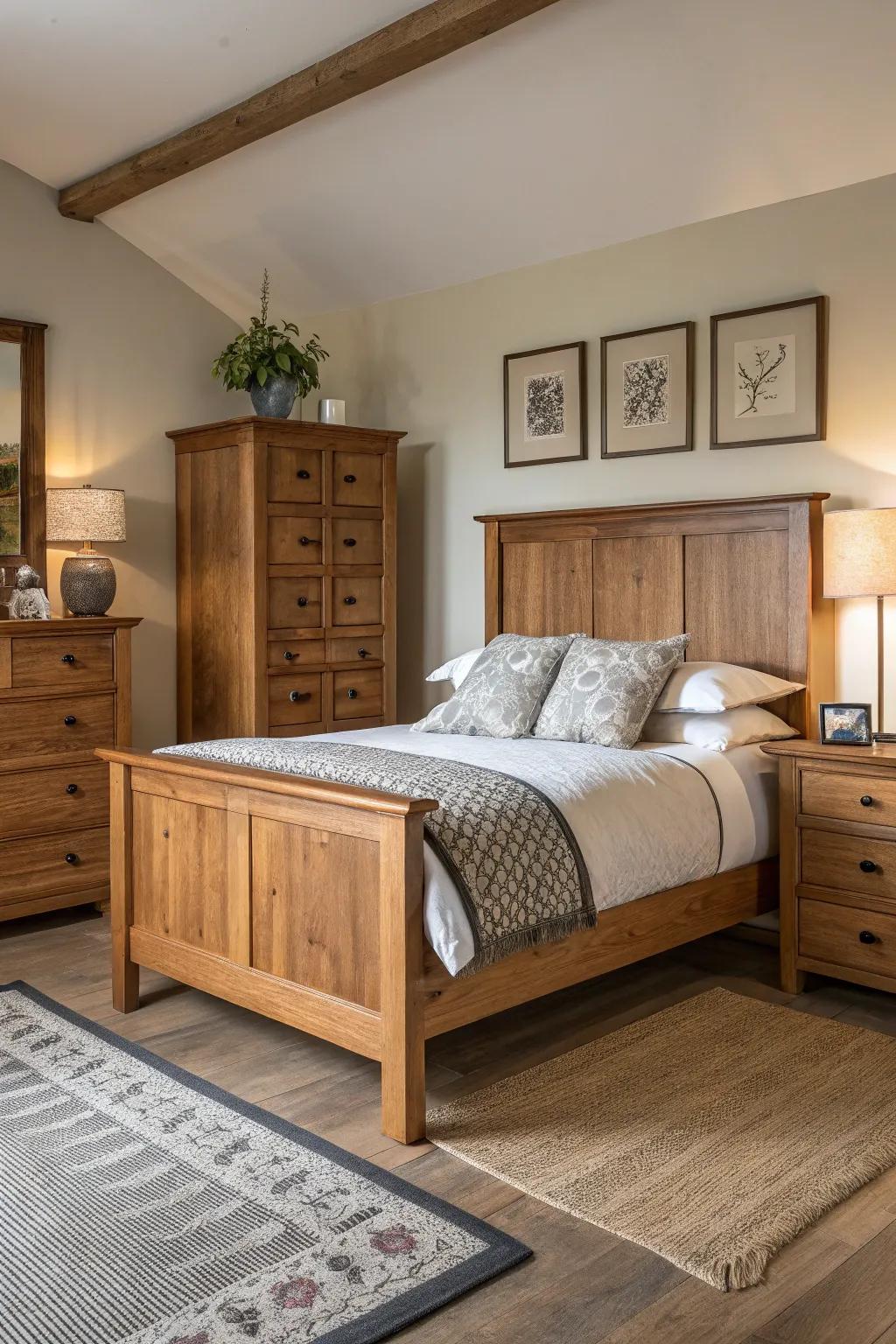 A combination of modern and conventional furniture contributes measurement to the design.