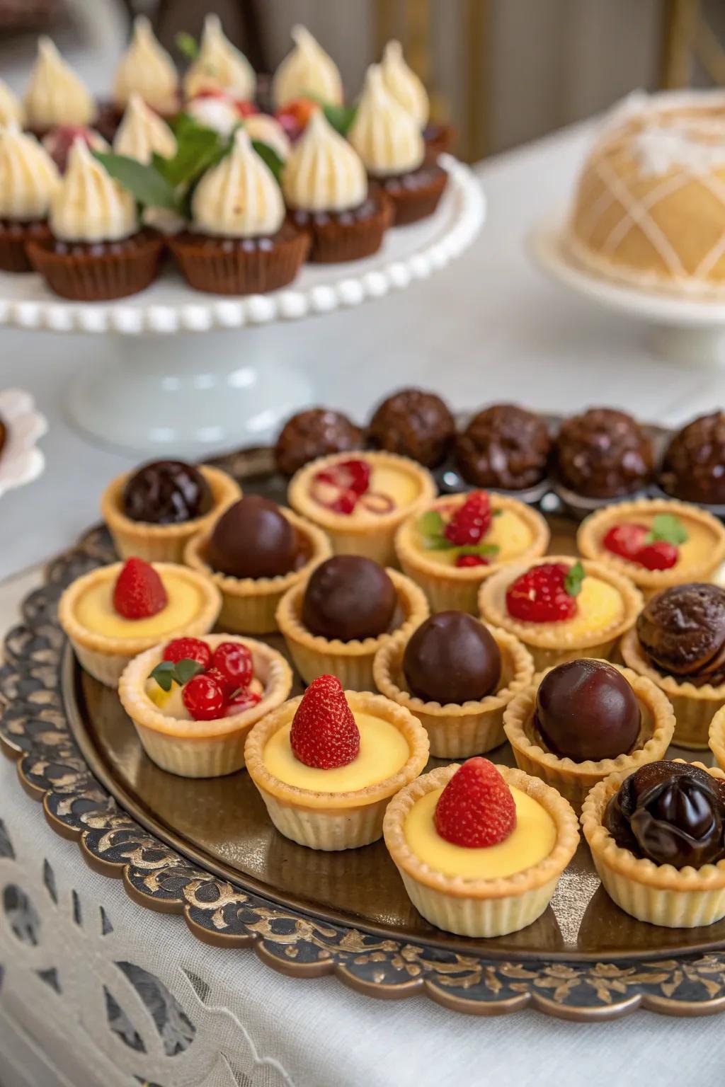 A styled sweet selection delivers a delightful conclusion to your tea indulgence.