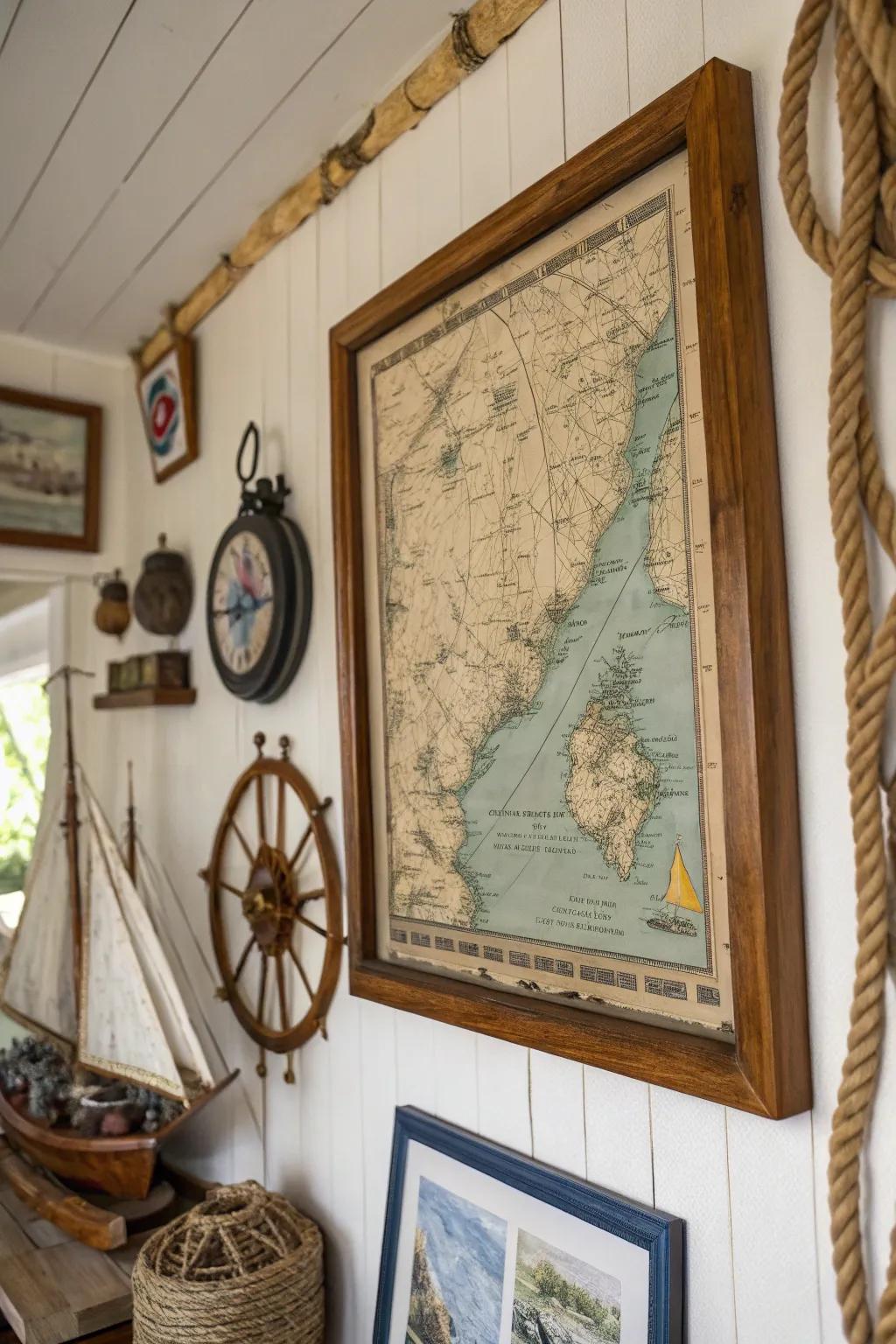 Maritime charts add a historical and adventurous element to your design.