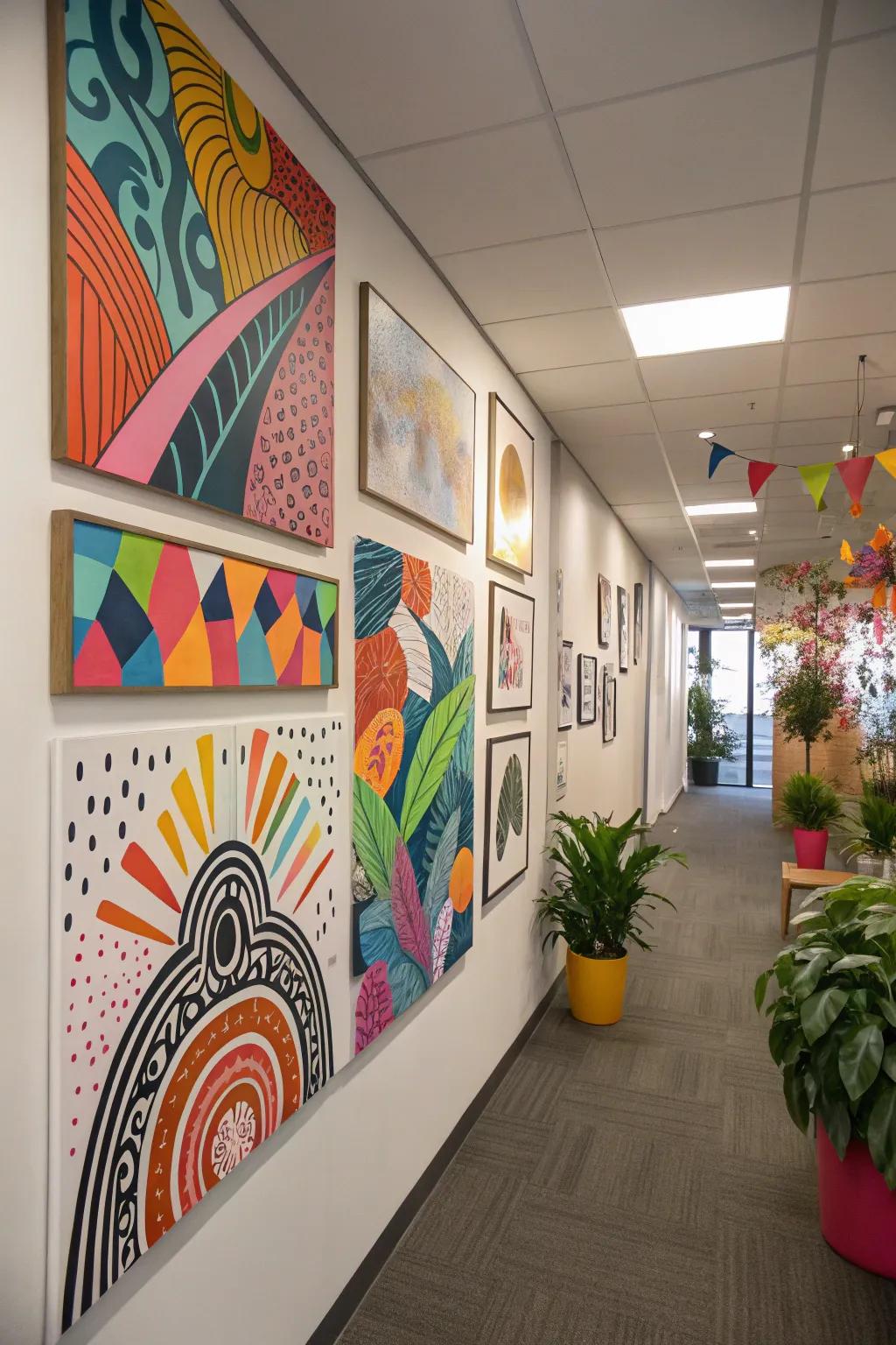 Allow art and color to ignite imagination within your office.
