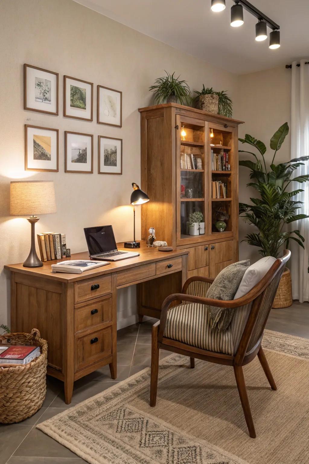 Subtle and friendly shades deliver a professional Zoom scene.