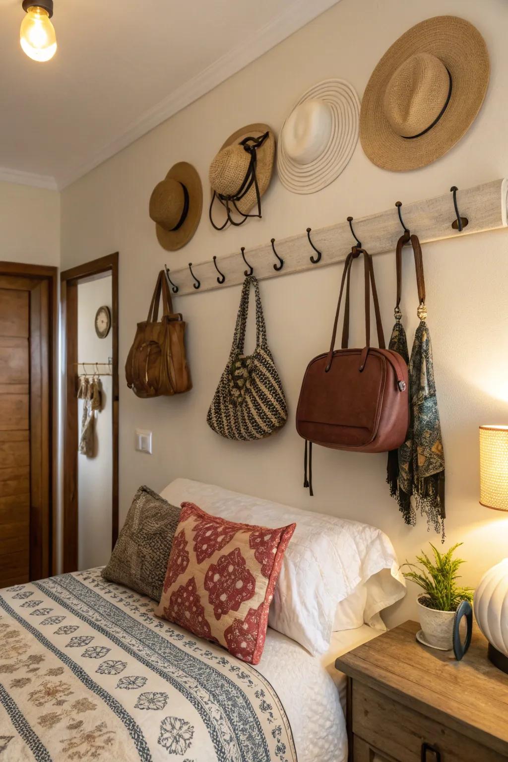 Incorporate design and functionality with charming wall hooks.