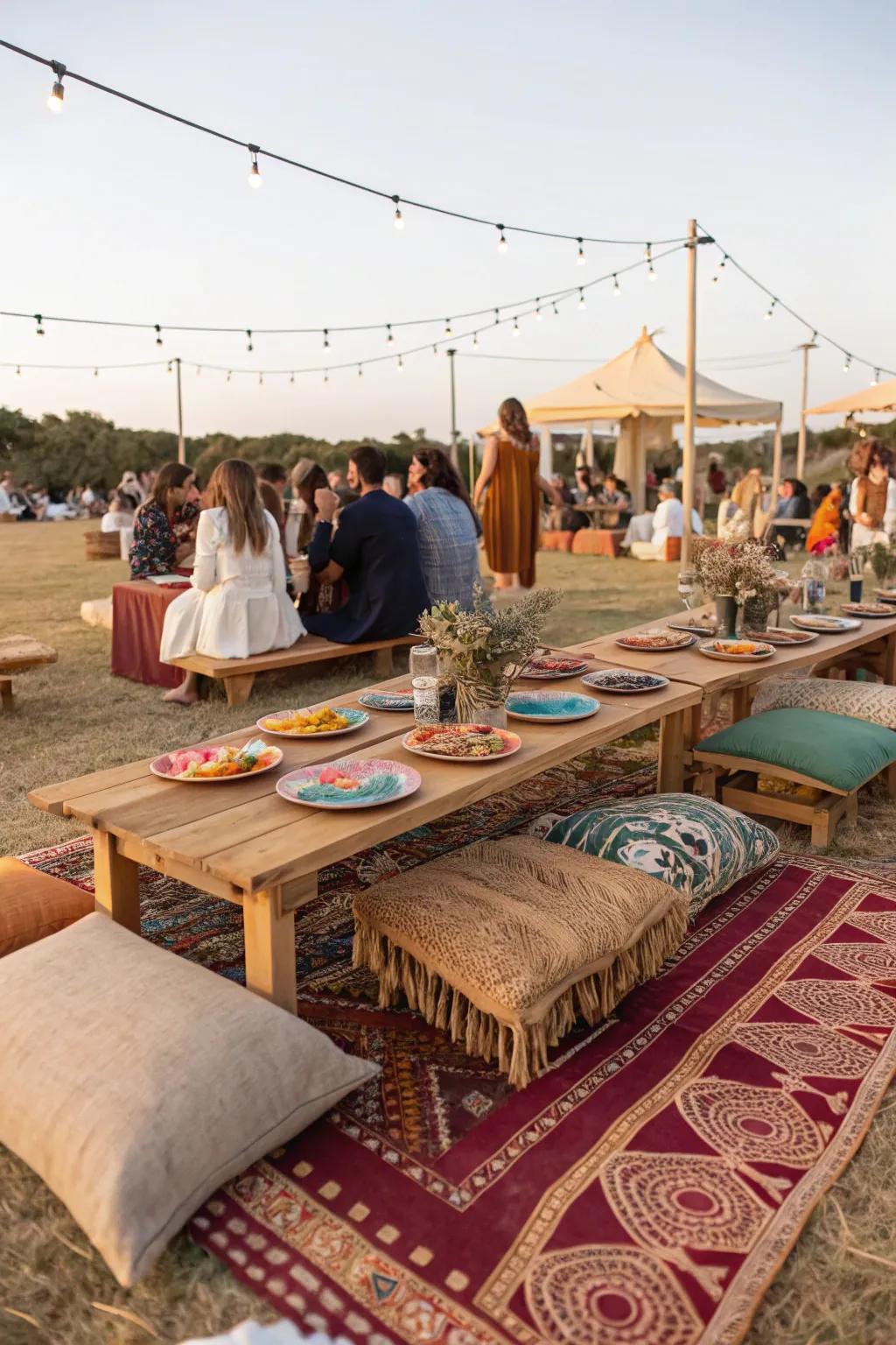 Cultivate a snug atmosphere with unconventional elements.