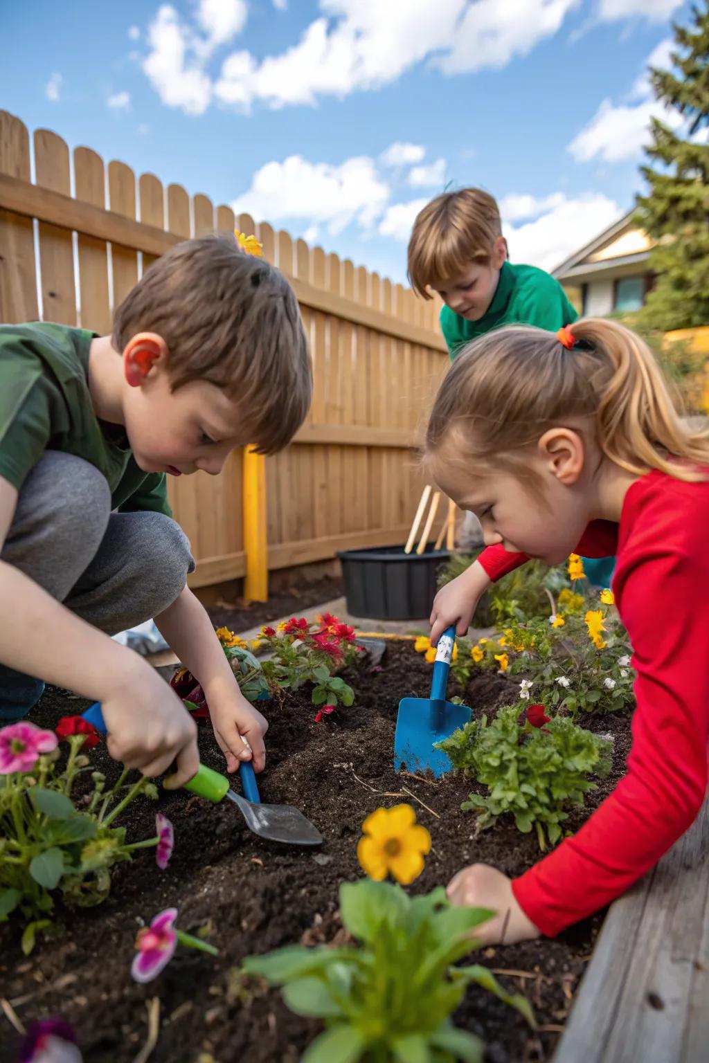 Teach kids about nature with a miniature garden.