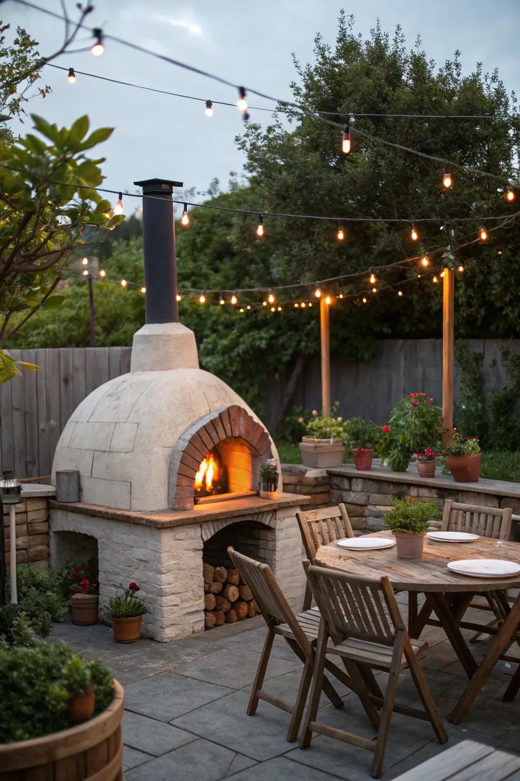 Bring the savors of Italy home through a classic stone pizza furnace.