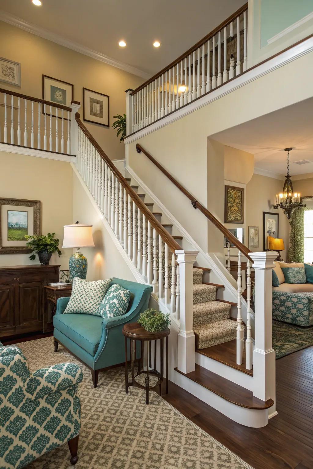 Coordinated decor creates a harmonious look.