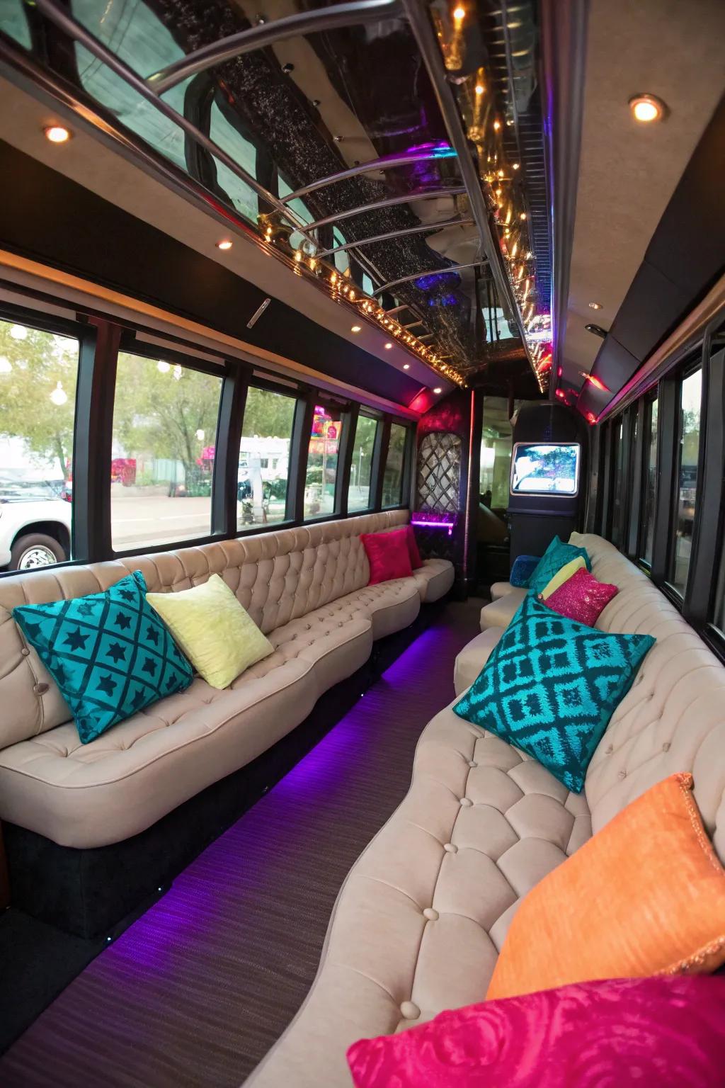 Comfortable seating makes sure that your guests can unwind and have a great time on the ride.