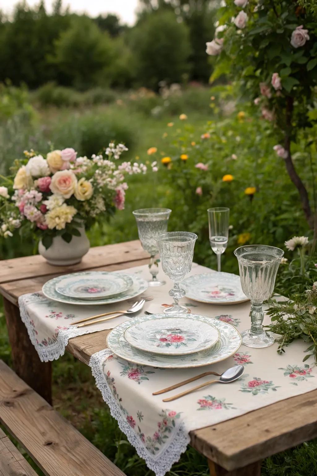 Themed tableware elevates the beauty to your picnic.