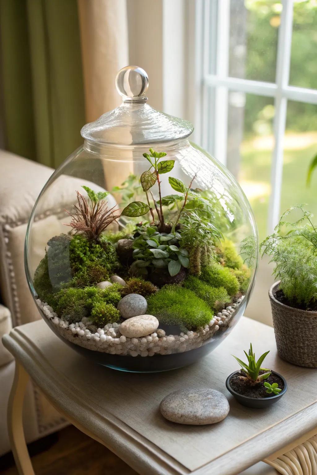 A captivating glasshouse, an extraordinary and relaxing gift suggestion for Mom.