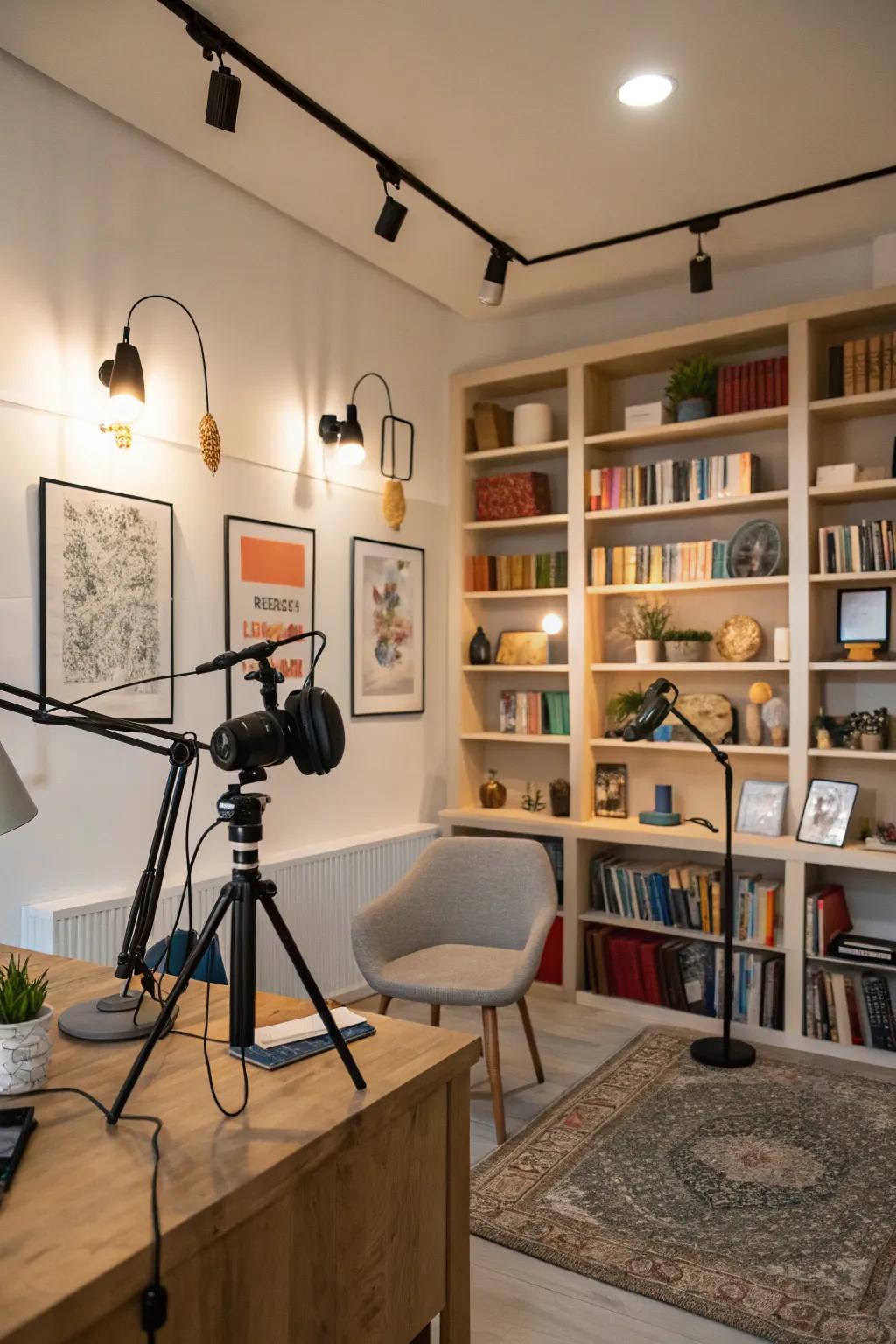 A personalized podcast backdrop.