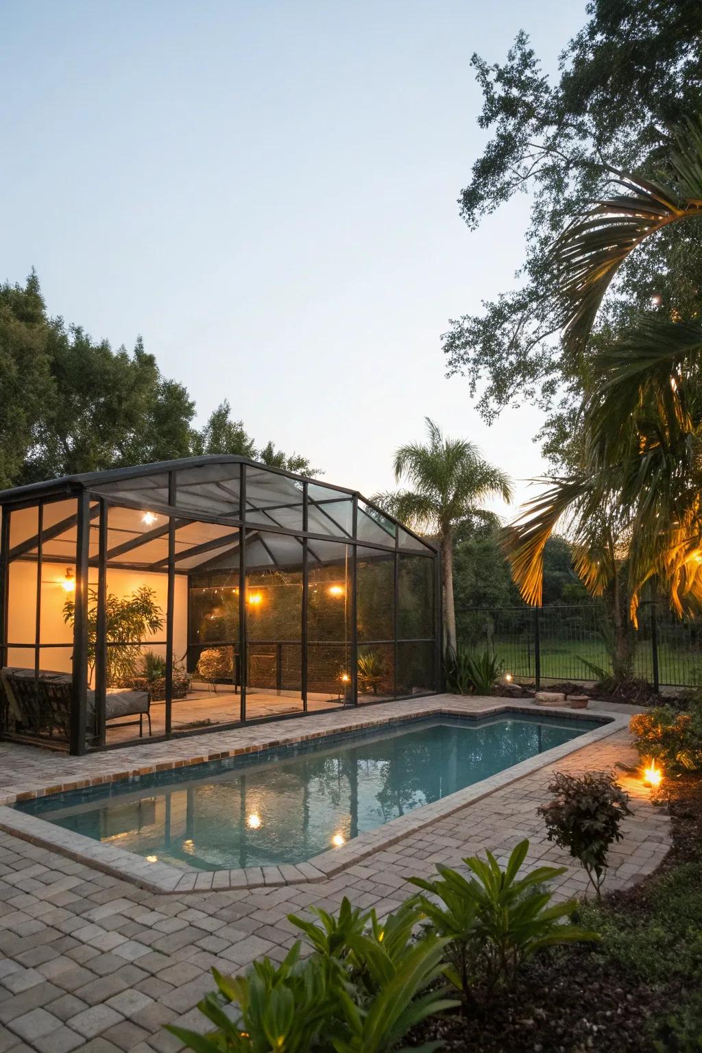 Gentle illumination elevates the mood for sheer relaxation.