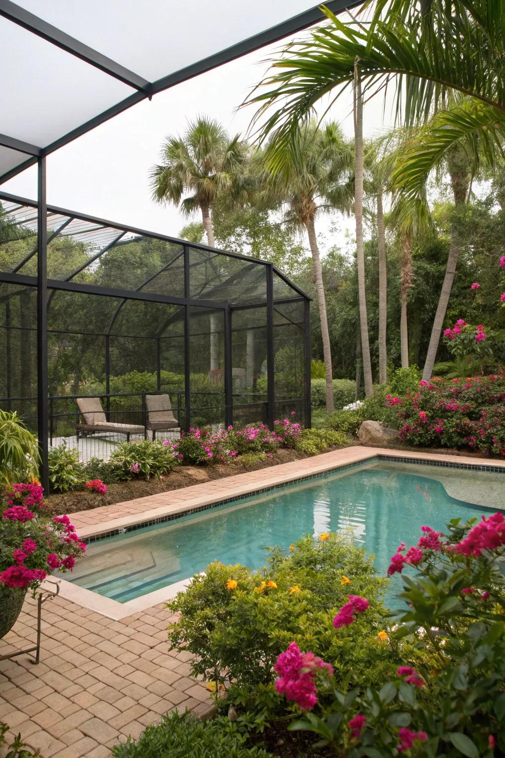 Cherish your pool moments without the pests using a fashionable guarded outdoor room.