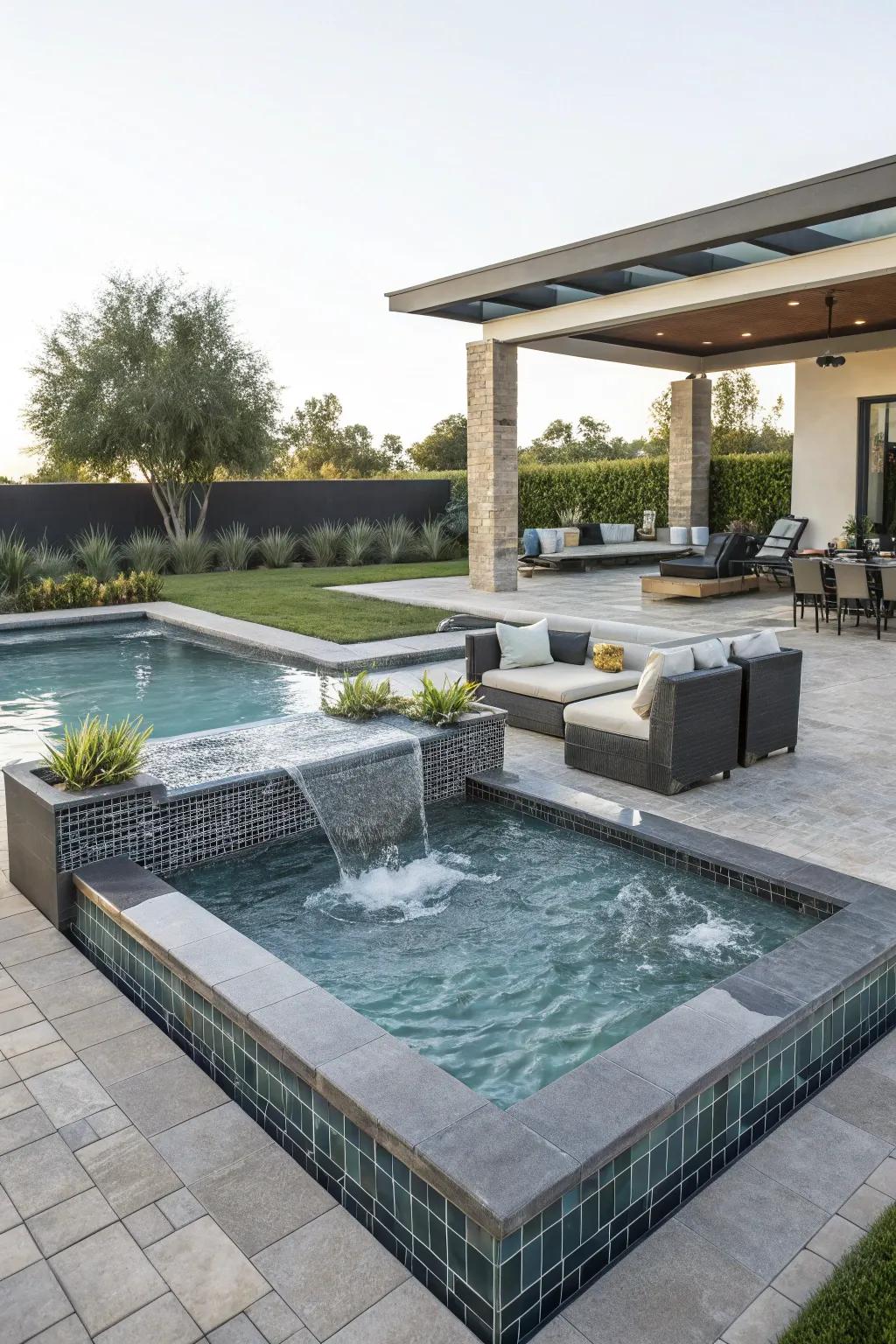 A spa or hot tub delivers a luxurious retreat directly in your backyard.