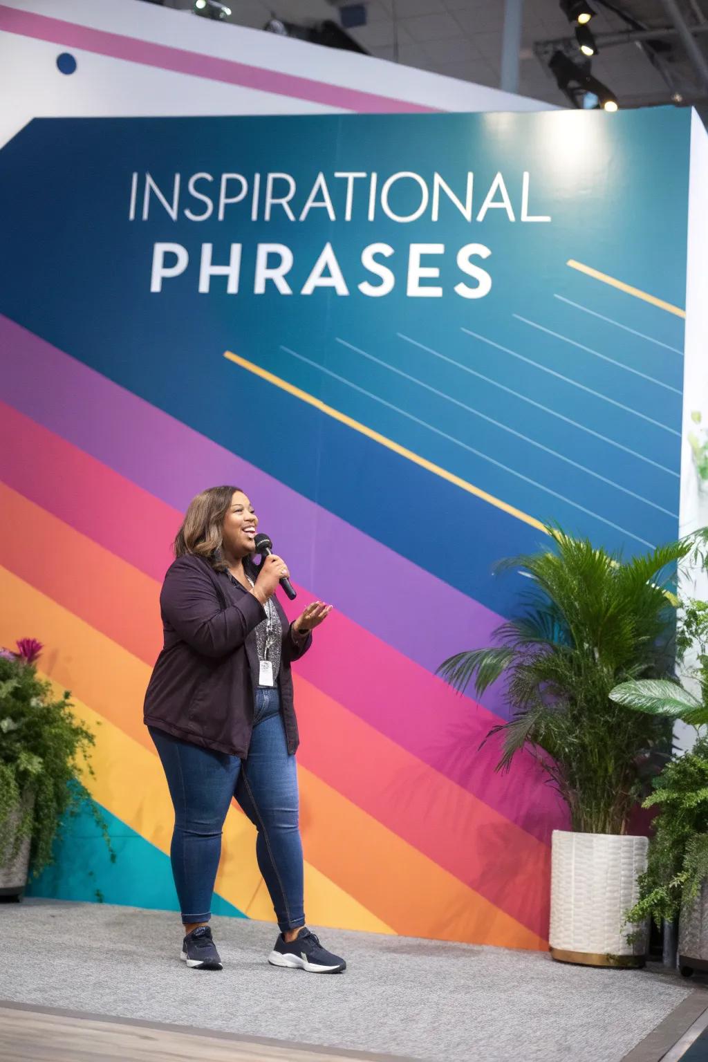 Uplifting textual accents infuse the space with positivity.