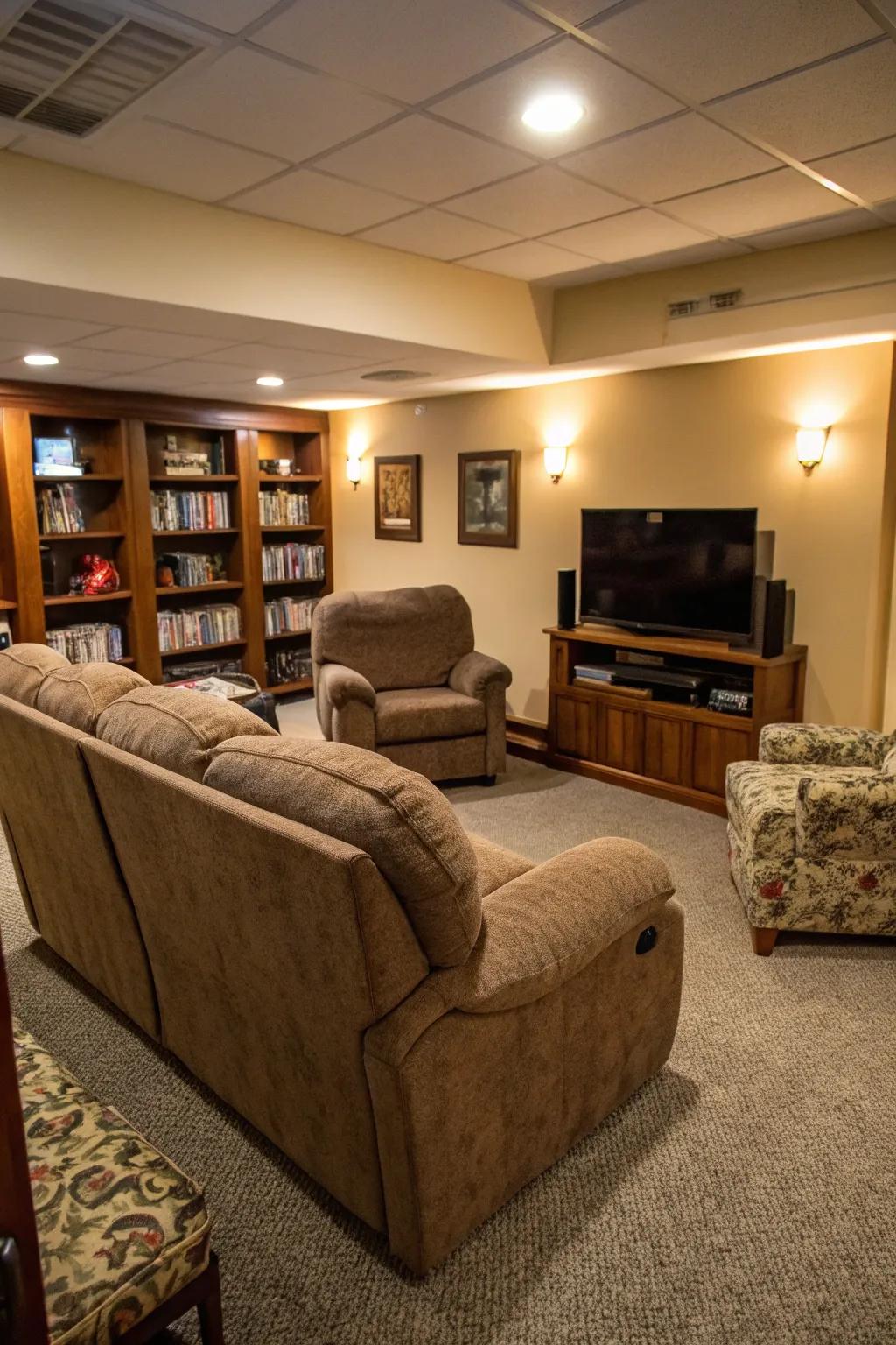 Create a hideaway with comfortable seating options.