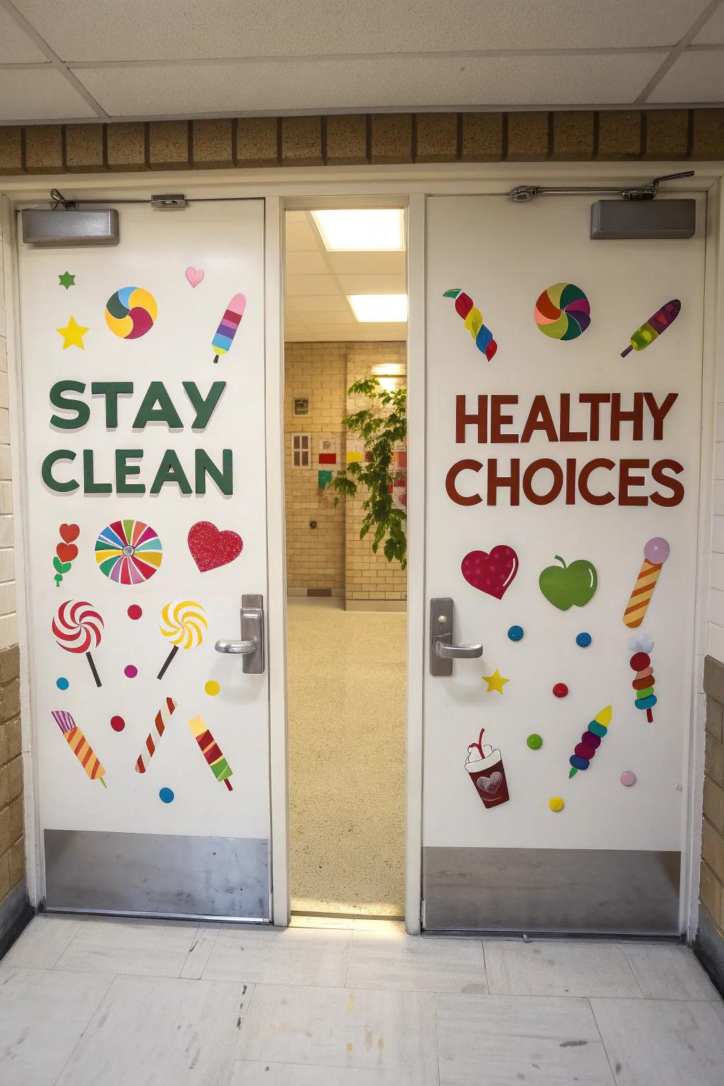 Show how delightful life can be without drugs with a confection-themed decoration.