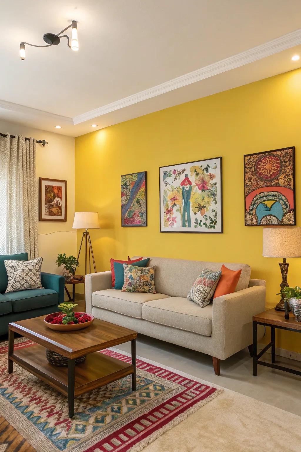 A touch of color quickly revamps a space.