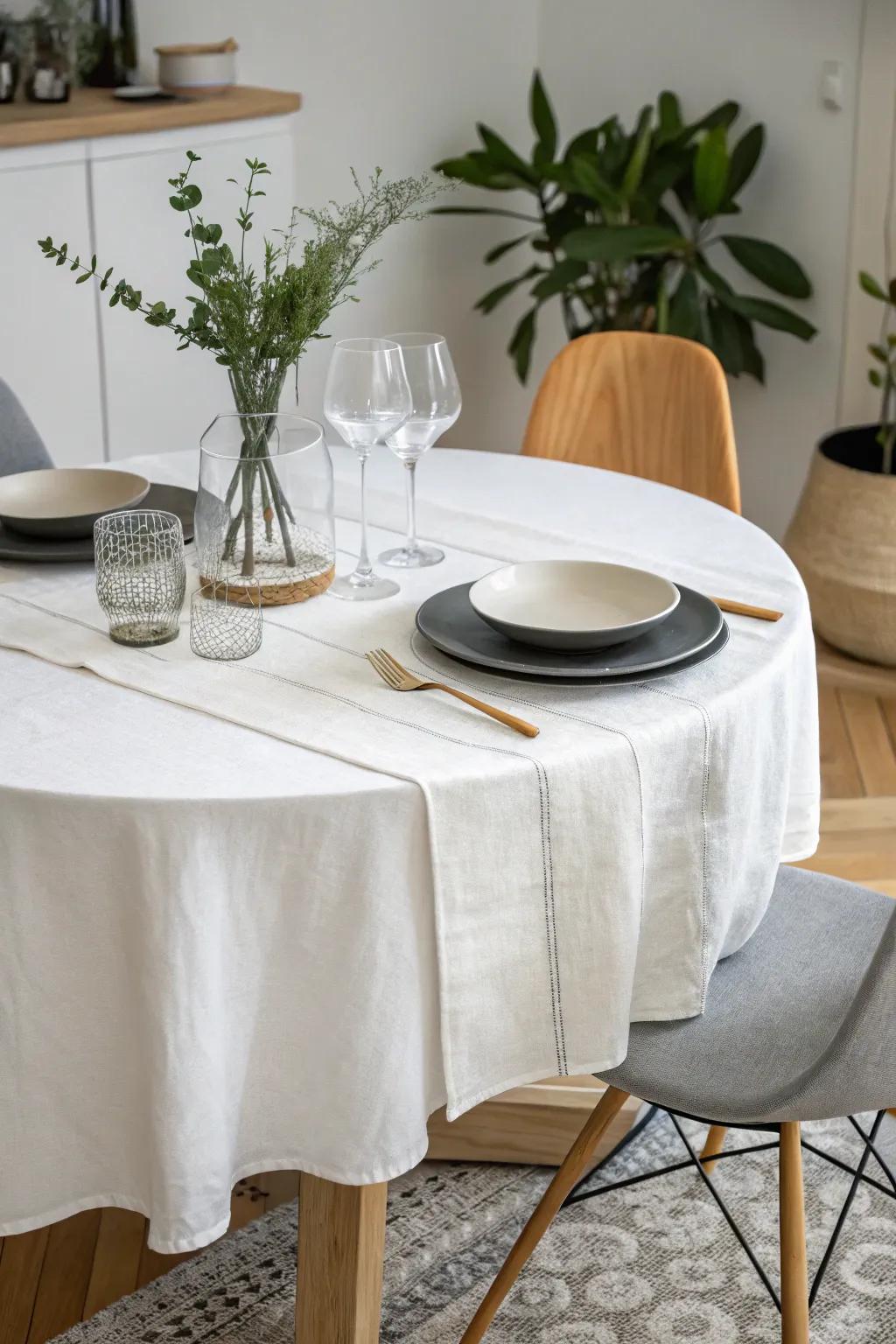 White weave offers a spotless, sophisticated foundation.