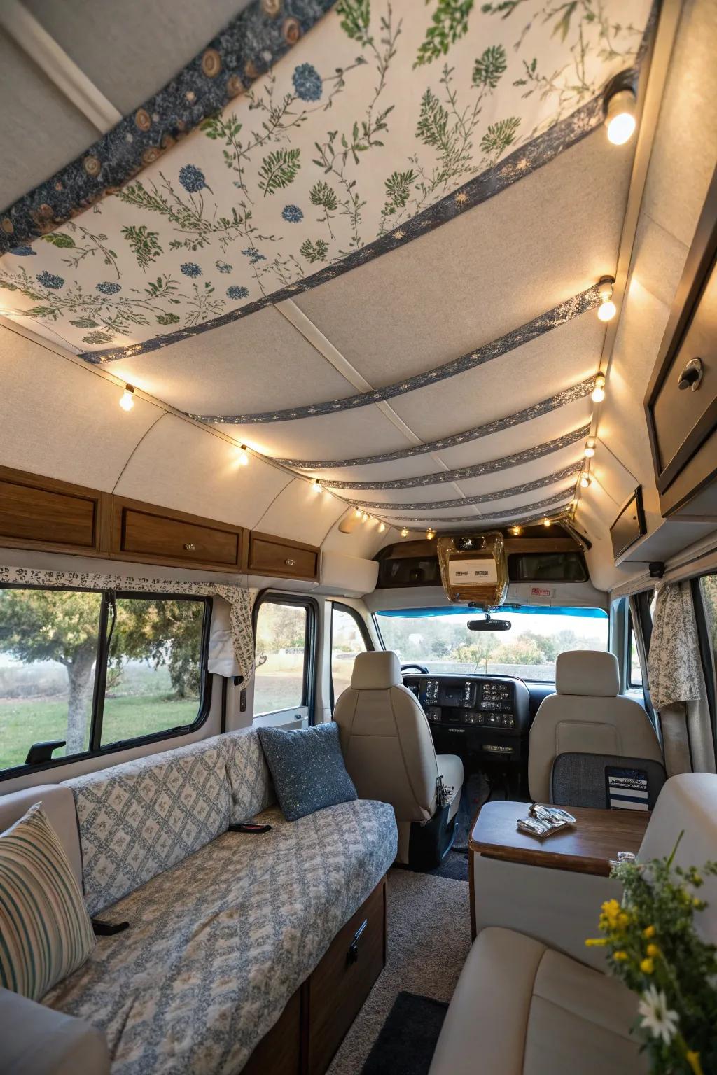 Textile boards incorporate both texture and repose into your RV top side.