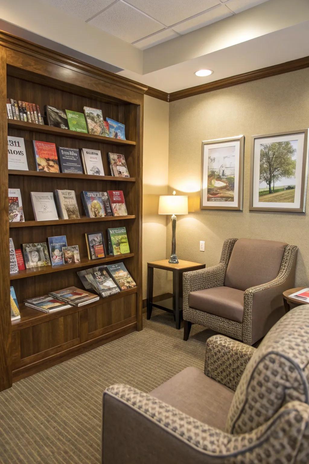 A mini library for a burst of inspiration and learning.