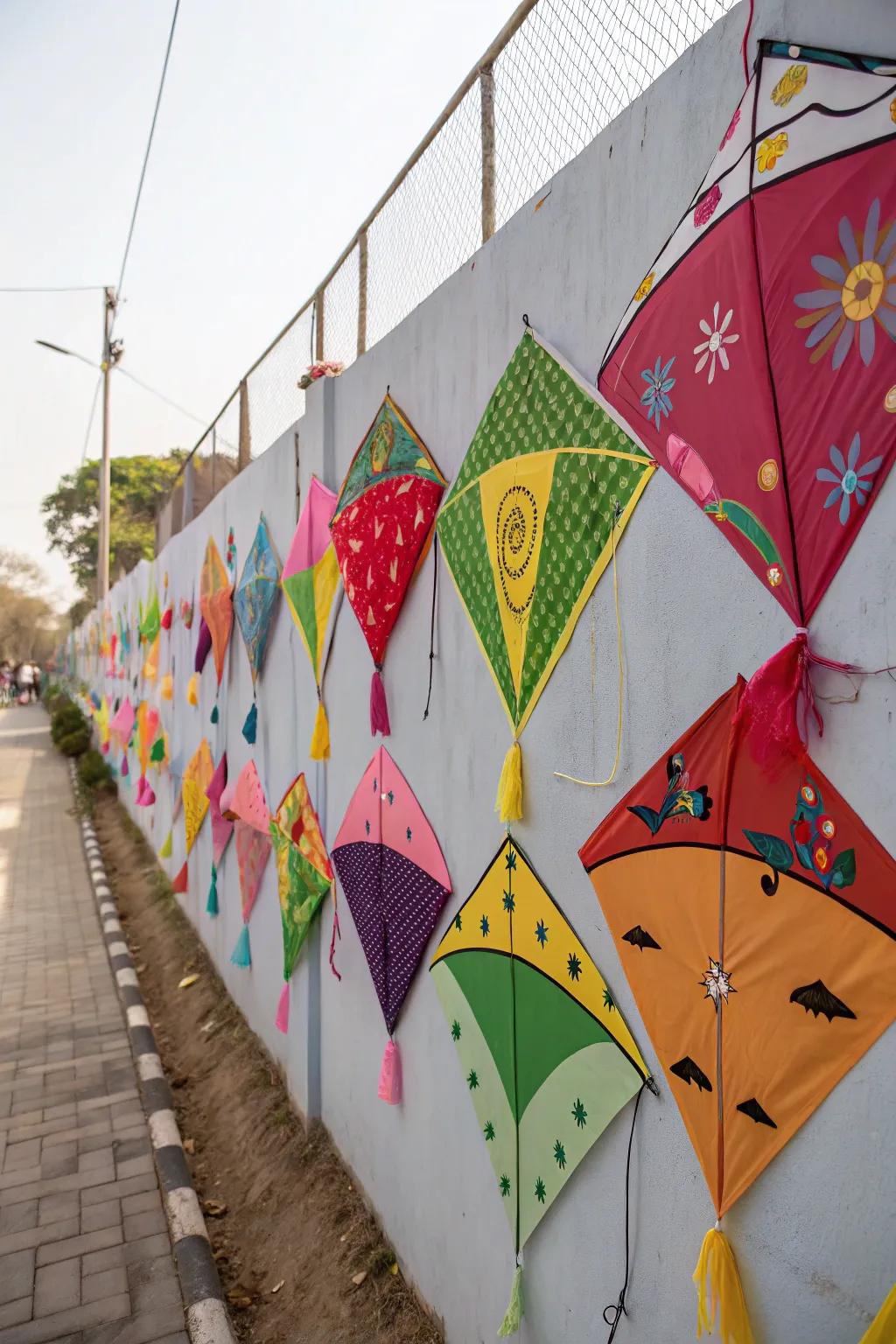 Sky flyer emblems impart a playful and festive element.