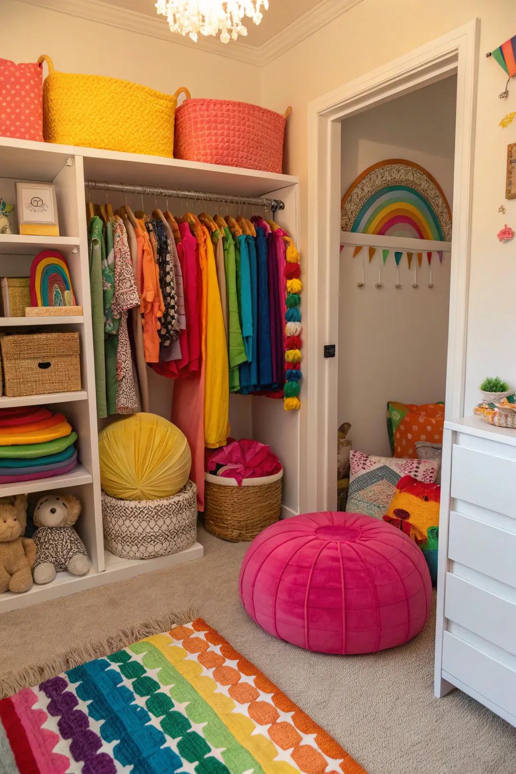 Colorful decor energizes the senses.