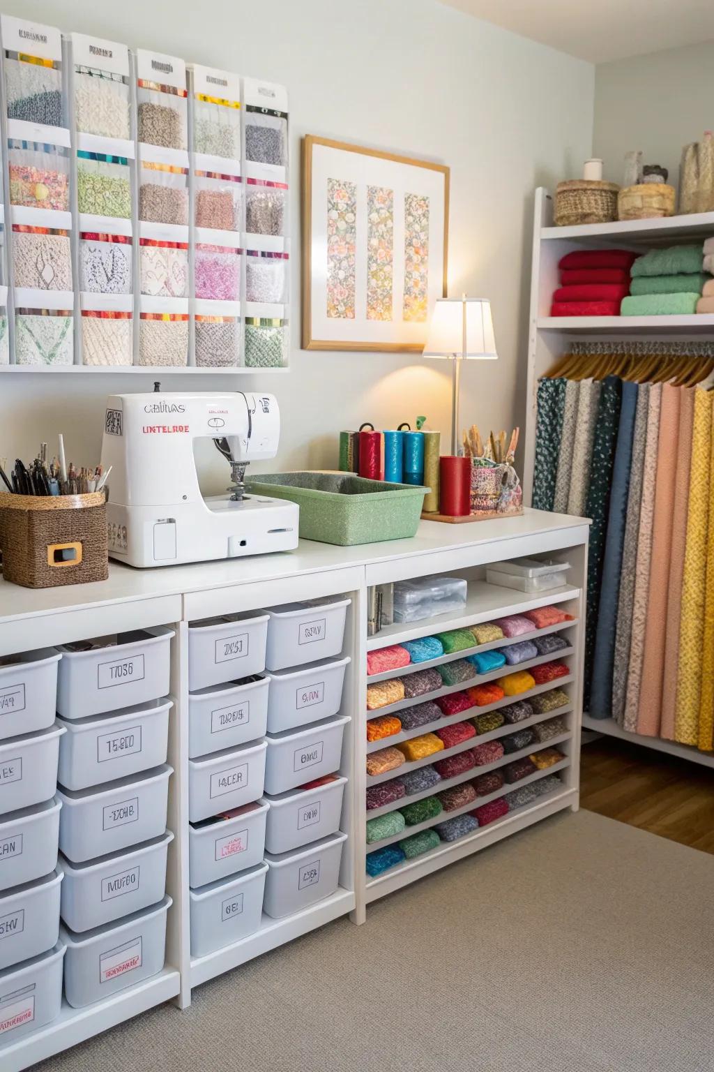 Labels offer swift access and minimize clutter.