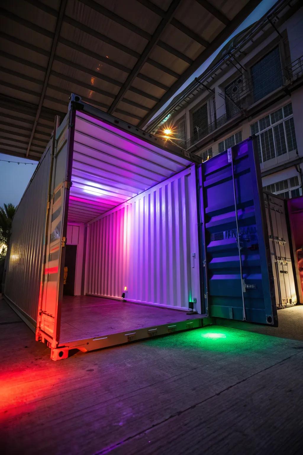 Creative illumination that dramatically shapes the ambiance.