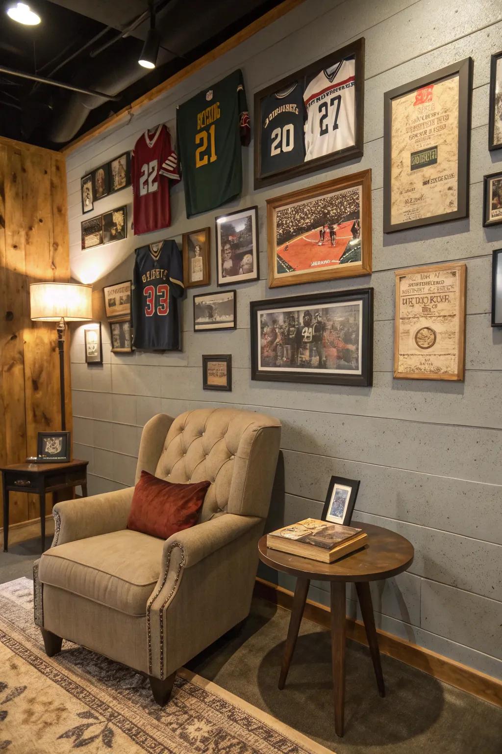 Personal memorabilia tells your story and makes the space truly yours.
