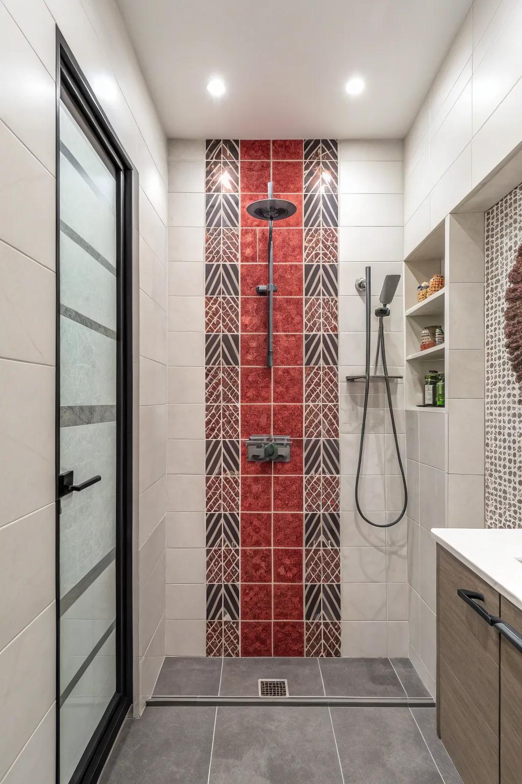 Statement walls make a bold statement in any shower remodel.