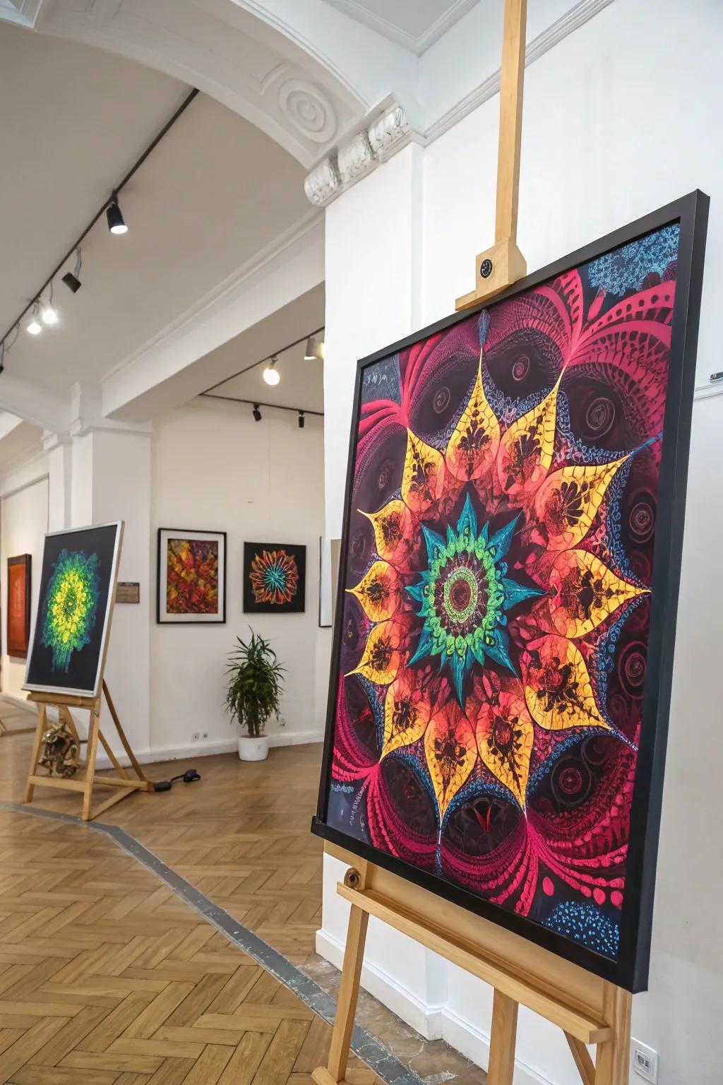 Audacious and vibrant fractal art serves as an inspiring centerpiece.
