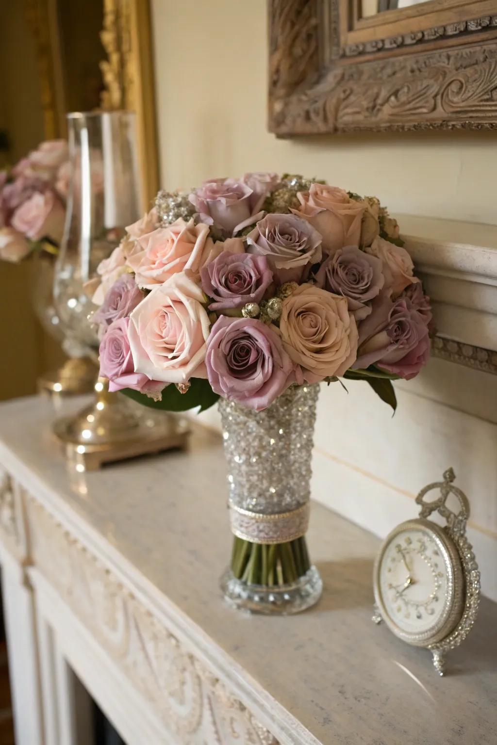 A vintage-inspired bouquet radiating timeless elegance.
