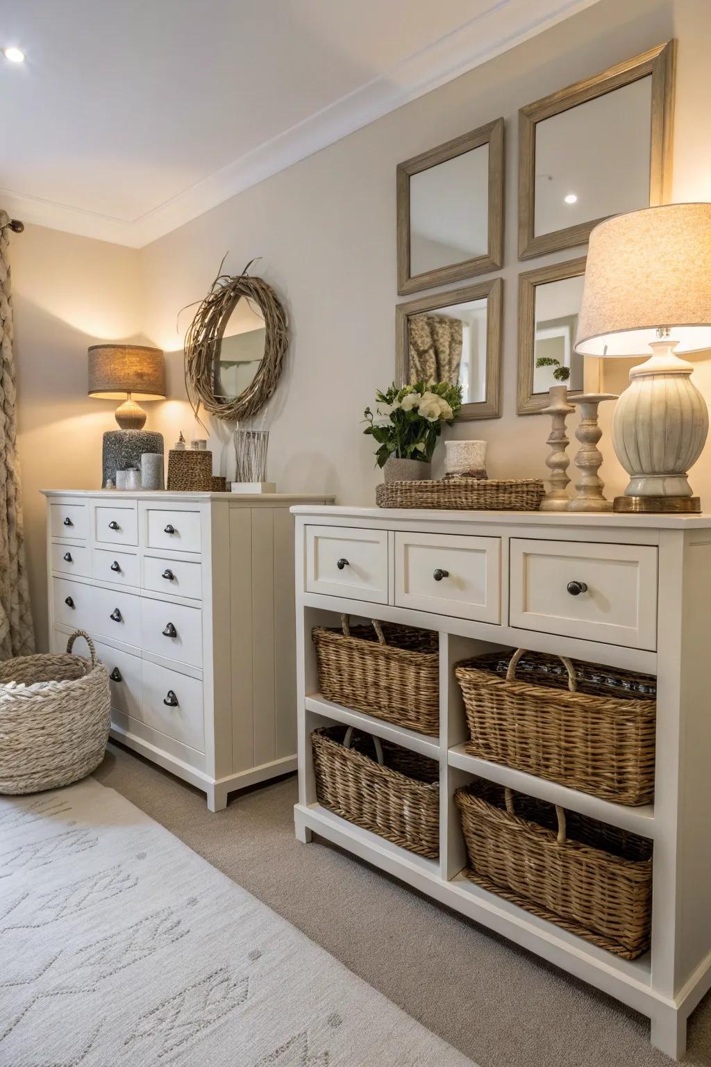 Elegant storage integrating functionality and style.