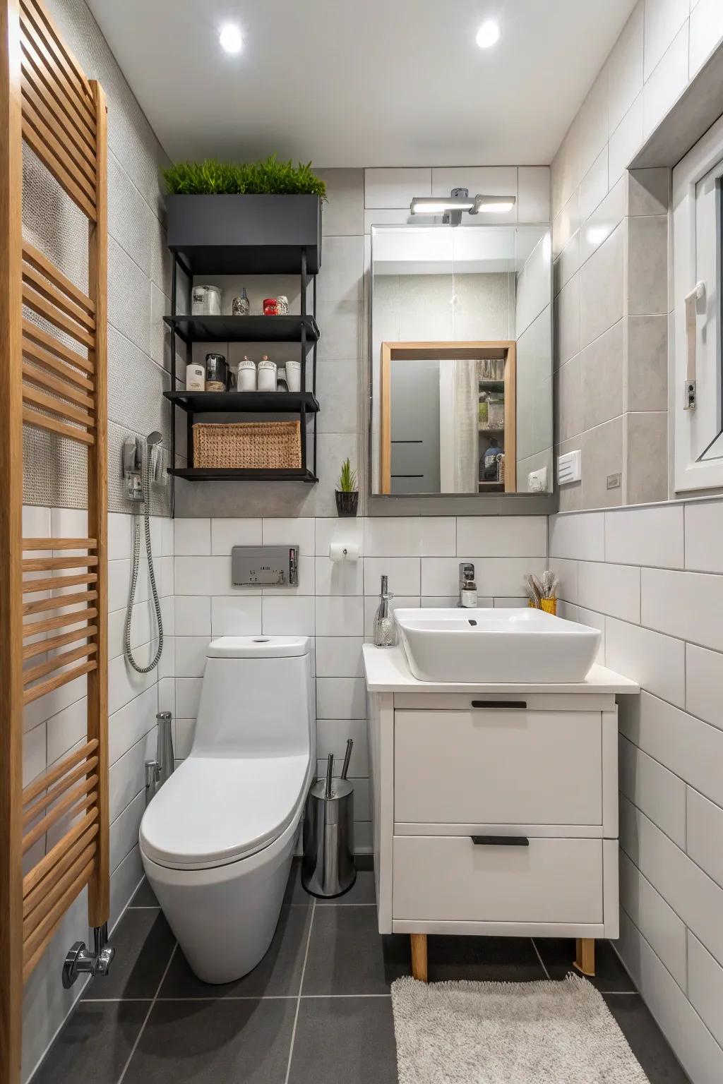 A smart sanitaryware design maximises usefulness in small spaces.
