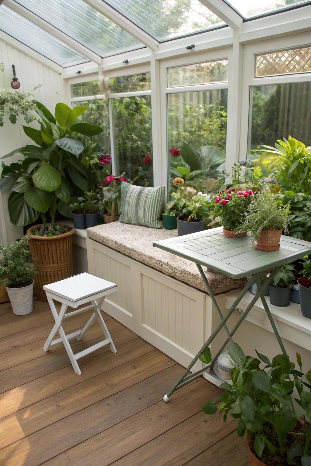 Versatile furniture maximizes space and utility.